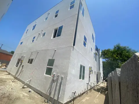 Three-story duplex exterior, North Hollywood